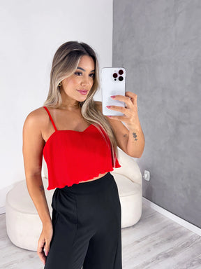Cropped Plissado